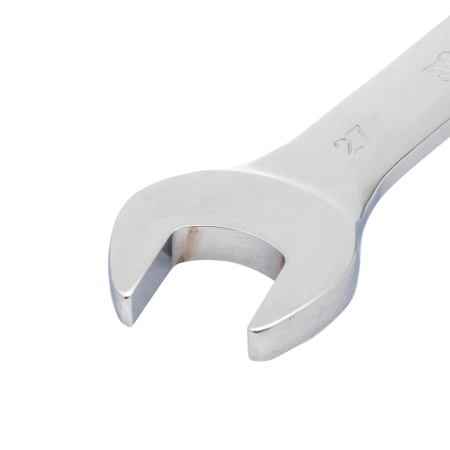 Ключ комбинированный трещоточный, 27 мм, CrV, шарнирный, зеркальный хром Matrix по ценам производителя в Краснодаре с доставкой по всей России