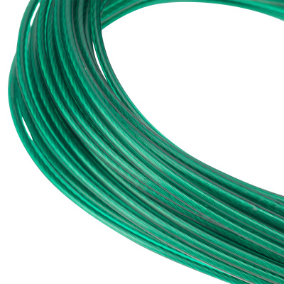 Трос металлополимерный зеленый ПР-2.5, толщина 2.5 мм, моток 20 метров Сибртех по ценам производителя в Краснодаре с доставкой по всей России