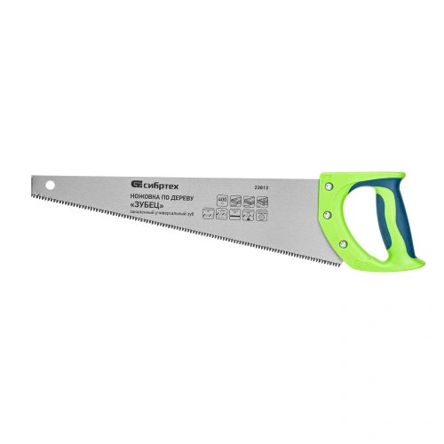 Ножовка по дереву "Зубец", 400 мм, 7-8 TPI, каленый зуб 3D, двухкомпонентная рукоятка Сибртех по ценам производителя в Краснодаре с доставкой по всей России