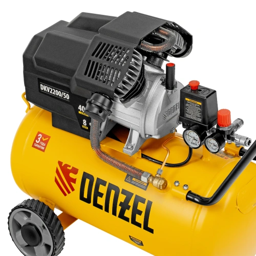 Компрессор воздушный DKV2200/50, Х-PRO 2.2 кВт, 400 л/мин, 50 л Denzel по ценам производителя в Краснодаре с доставкой по всей России