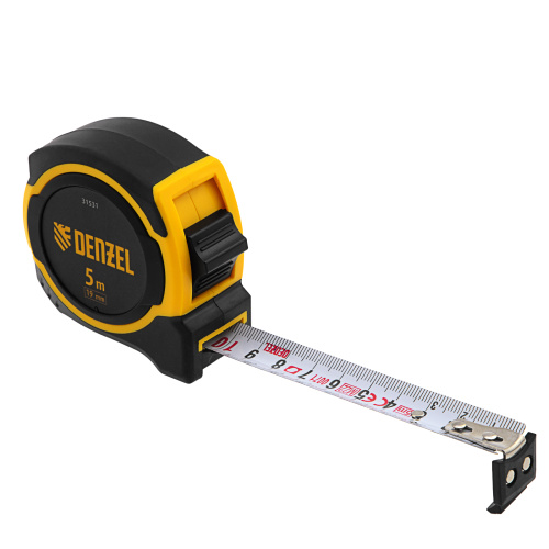 Рулетка 5м х 19мм, двухкомп. корпус, магнитный обрезиненный зацеп Denzel по ценам производителя в Краснодаре с доставкой по всей России