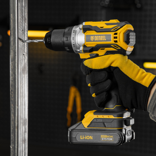 Дрель-шуруповерт аккумуляторная, бесщет. BLDL-18-02 Li-Ion, 18 В Denzel по ценам производителя в Краснодаре с доставкой по всей России