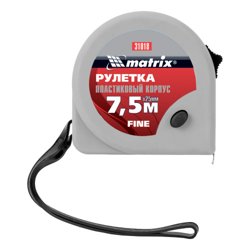 Рулетка Fine,7,5 м х 25 мм,пластиковый корпус Matrix по ценам производителя в Краснодаре с доставкой по всей России