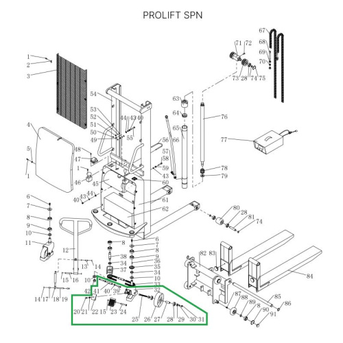 Поворотная опора с тормозом для поворотных колес для штабелеров SPN (в сборе с колесом) по ценам производителя в Краснодаре с доставкой по всей России