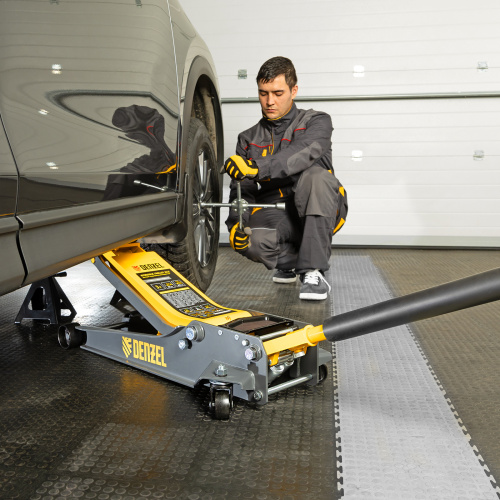 Домкрат гидравлический подкатной, 3 т, 85-610 мм, быстрый подъем, низ. подхват, проф, SUV Denzel по ценам производителя в Краснодаре с доставкой по всей России