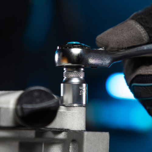 Набор торцевых головок, трещотка 120 зубьев, 1/4", CrV, 12 предметов Gross по ценам производителя в Краснодаре с доставкой по всей России