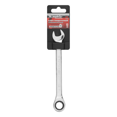 Ключ комбинированный трещоточный, 13 мм, CrV, зеркальный хром Matrix Professional по ценам производителя в Краснодаре с доставкой по всей России