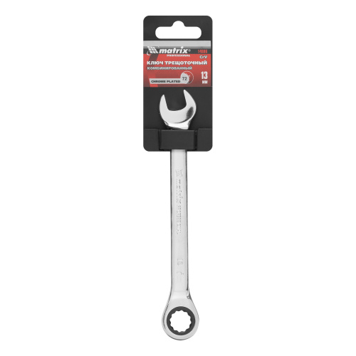 Ключ комбинированный трещоточный, 13 мм, CrV, зеркальный хром Matrix Professional по ценам производителя в Краснодаре с доставкой по всей России