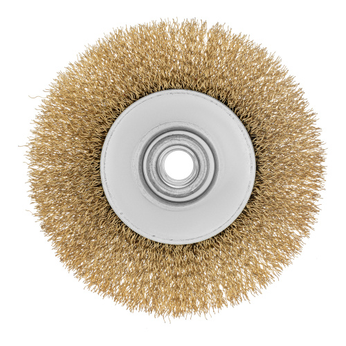 Щетка для УШМ, 115 мм, М14, "тарелка", латунированная витая проволока Matrix по ценам производителя в Краснодаре с доставкой по всей России
