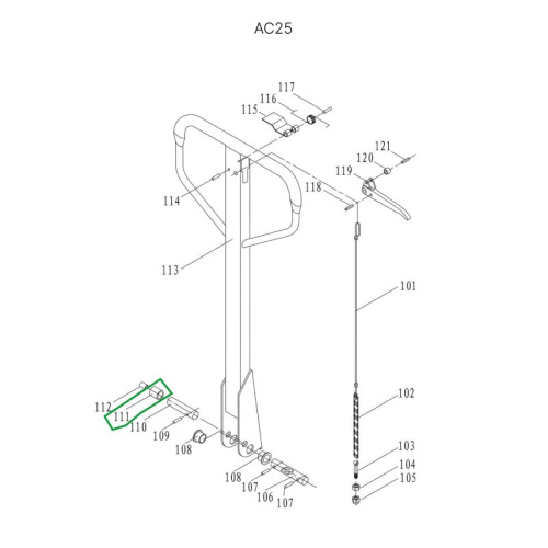 Нажимной ролик ручки для гидравлических тележек AC25 по ценам производителя в Краснодаре с доставкой по всей России