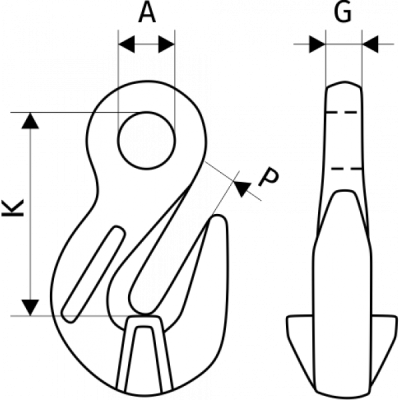 Крюк укорачивающий  8 т, размер 16-8 по ценам производителя в Краснодаре с доставкой по всей России