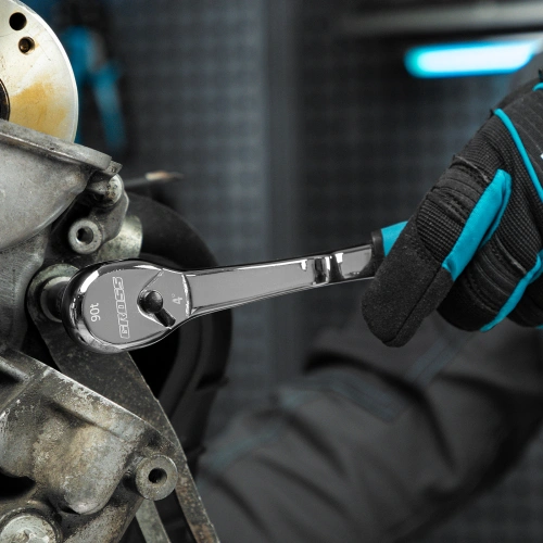 Ключ-трещотка 3/8", CrV, 90 зубьев, усиленный, хром Gross по ценам производителя в Краснодаре с доставкой по всей России