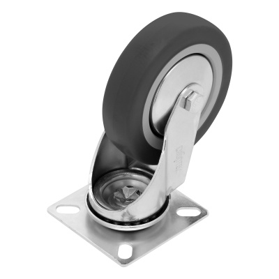 Колесо поворотное D 100 мм, крепление  платформенное Сибртех по ценам производителя в Краснодаре с доставкой по всей России