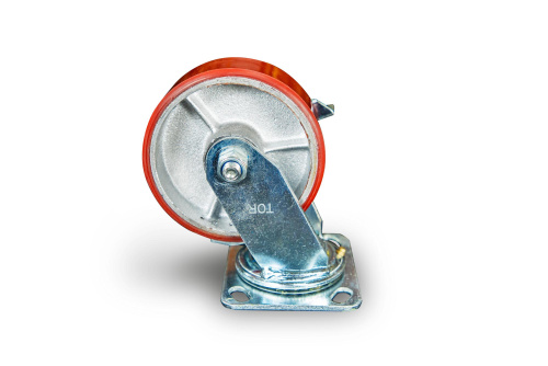 Колесо большегрузное поворотное SCpb 55 125 мм полиуретановое с тормозом (N) по ценам производителя в Краснодаре с доставкой по всей России