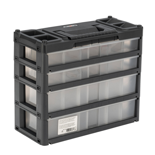 Органайзер для хранения с выдвижными лотками 310х150х260мм, 4 секции, пластик Stels по ценам производителя в Краснодаре с доставкой по всей России