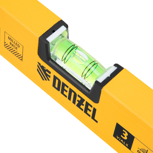 Уровень алюминиевый, магнит, фрезерованный, 3 глазка (1 зеркал.) 0,5 мм/м, 1000 мм Denzel по ценам производителя в Краснодаре с доставкой по всей России