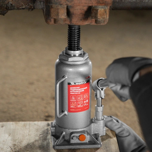 Домкрат гидравлический бутылочный, 12 т, h подъема 230-465 мм Matrix по ценам производителя в Краснодаре с доставкой по всей России