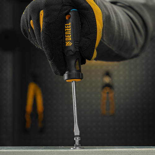 Отвертка SL5x75 мм, CrV, трехкомпонентная рукоятка Denzel по ценам производителя в Краснодаре с доставкой по всей России