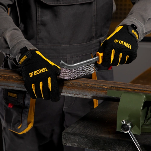 Щетка металлическая с пластмассовой ручкой, нержавеющая проволока DENZEL по ценам производителя в Краснодаре с доставкой по всей России