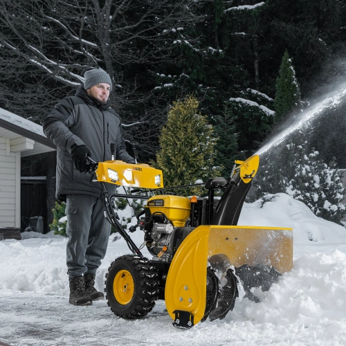 Бензиновая снегоуборочная машина SBL 711D PRO, 302cc, эл.старт, фара, обогрев, блок. дифф. Denzel по ценам производителя в Краснодаре с доставкой по всей России