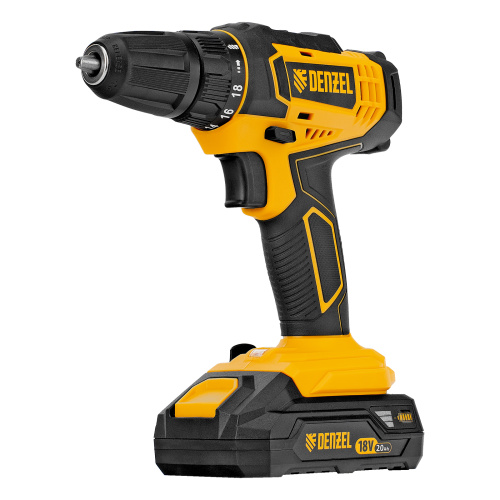 Дрель-шуруповерт аккумуляторная CDL-18-02BM, Li-Ion, 18 В, 2 аккумулятор Denzel по ценам производителя в Краснодаре с доставкой по всей России