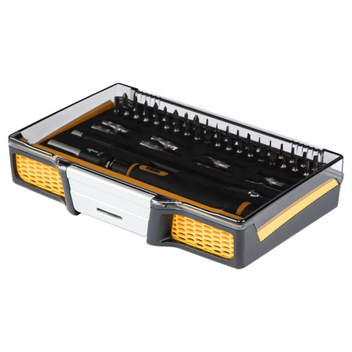 Отвертка с набором бит и торцевых головок для точных работ, гибкий привод, 48 шт, CrMo Denzel по ценам производителя в Краснодаре с доставкой по всей России