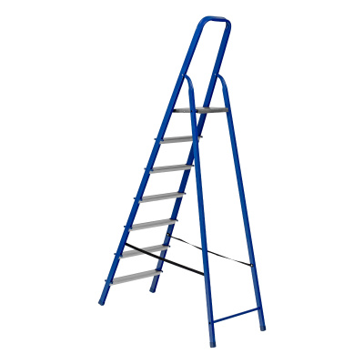 Стремянка, 7 ступеней, стальной профиль, алюминиевые ступени Сибртех по ценам производителя в Краснодаре с доставкой по всей России