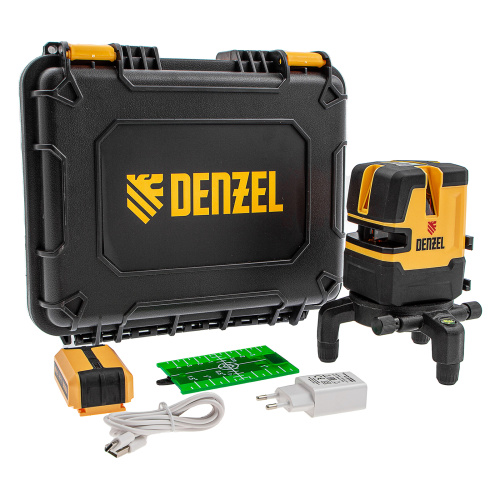 Лазерный уровень LX 06 Green, 30 м, 520 нм, аккумулятор Li 5200 mAh, резьба 5/8" Denzel по ценам производителя в Краснодаре с доставкой по всей России