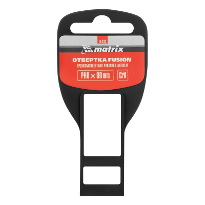 Отвертка Fusion, PH0 х 80 мм, CrV, трехкомпонентная рукоятка "Anti slip" Matrix по ценам производителя в Краснодаре с доставкой по всей России