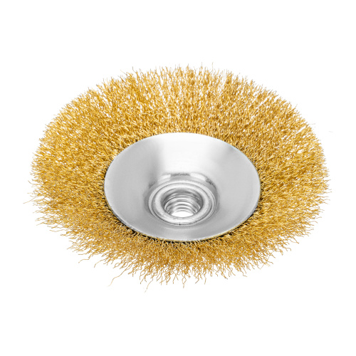 Щетка для УШМ, 125 мм, М14, "тарелка", латунированная витая проволока Matrix по ценам производителя в Краснодаре с доставкой по всей России