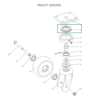 Опорный подшипник для штабелеров SDR/SDK1645, 1656 (260*180*27 мм) по ценам производителя в Краснодаре с доставкой по всей России