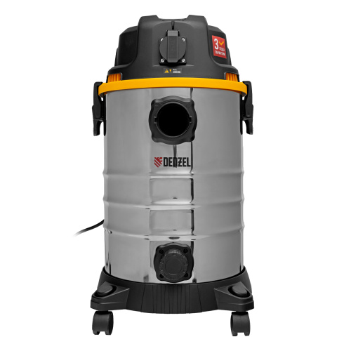 Пылесос строительный RVC30, 1400 Вт, бак 30 л, шланг 3 м, розетка с автосинхр. Denzel по ценам производителя в Краснодаре с доставкой по всей России