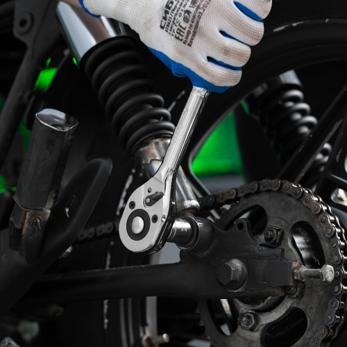 Ключ-трещотка 1/2", 45 зубьев, цельнометаллический, с быстрым сбросом, CrV, хром Сибртех по ценам производителя в Краснодаре с доставкой по всей России