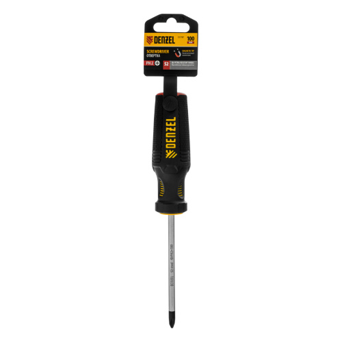 Отвертка, PH2х100 мм, S2, 3к рукоятка Denzel по ценам производителя в Краснодаре с доставкой по всей России