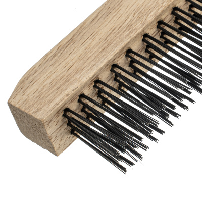 Щетка зачистная трехрядная, закаленная прямая проволока с деревянной ручкой Сибртех по ценам производителя в Краснодаре с доставкой по всей России