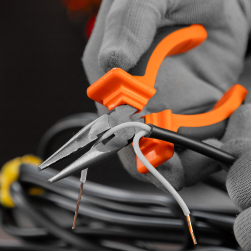 Длинногубцы прямые Comfort, 160 мм ,шлифованные, двухкомпонентные рукоятки Sparta по ценам производителя в Краснодаре с доставкой по всей России