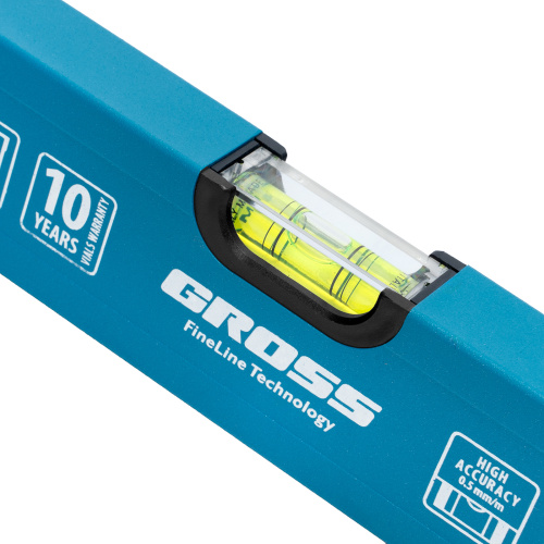 Уровень алюминиевый усиленный, 1800 мм, 3 глазка Gross по ценам производителя в Краснодаре с доставкой по всей России