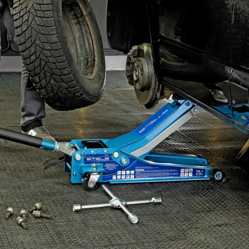 Домкрат гидравлический подкатной 3 т, быстрый подъем, Low profile quick lift, 75-505 мм, профессиональный STELS по ценам производителя в Краснодаре с доставкой по всей России