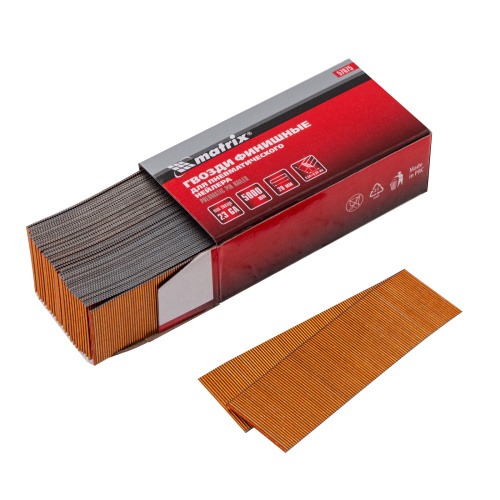 Гвозди финишные, (шпильки) 23GA для пневматического нейлера финишного D 0.64 мм, длина 20 мм, 5000 шт Matrix по ценам производителя в Краснодаре с доставкой по всей России