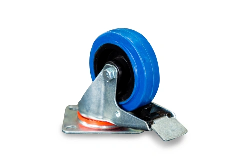 Колесо поворотное резина SRCLb 42 100 мм с тормозом (F) по ценам производителя в Краснодаре с доставкой по всей России