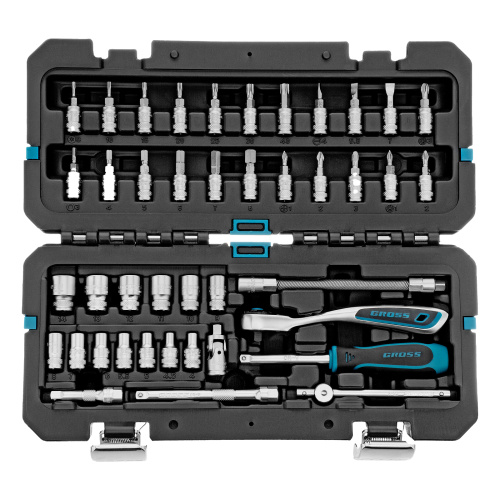 Набор инструментов, 1/4", CrV, 120 зубьев, 42 предмета Gross по ценам производителя в Краснодаре с доставкой по всей России