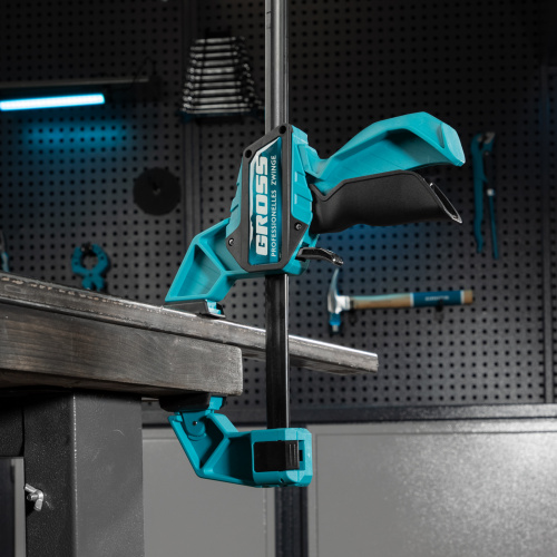 Струбцина реечная, быстрозажимная, пистолетного типа, пошаговый механизм, пластиковый корпус, 600мм Gross по ценам производителя в Краснодаре с доставкой по всей России