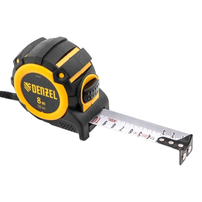 Рулетка 8м х 32мм, автоматич. фиксац., нейлон. покрытие, магнит. зацеп, двухстор. разметка Denzel по ценам производителя в Краснодаре с доставкой по всей России