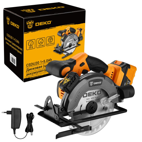 Дисковая (циркулярная) пила аккумуляторная DEKO CSDU20, 20В, 165мм, 1x5.0Ач по ценам производителя в Краснодаре с доставкой по всей России