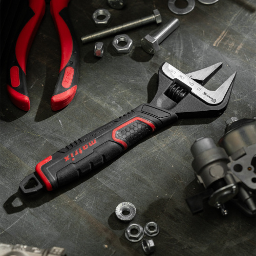 Ключ разводной, тонкие губки, фосфатированный, двухкомпонентная рукоятка, 200 мм, PRO Matrix по ценам производителя в Краснодаре с доставкой по всей России