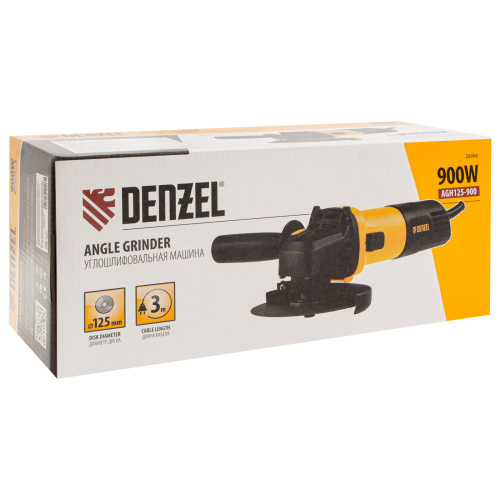 Машина шлифовальная угловая AGH125-900, 900 Вт, 125 мм, 11000 об/мин Denzel по ценам производителя в Краснодаре с доставкой по всей России