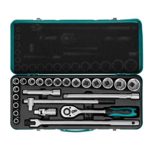 Набор торцевых головок с трещоткой 1/2", 24 предмета Stels по ценам производителя в Краснодаре с доставкой по всей России