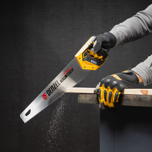 Ножовка по дереву, 400 мм, 9 TPI, зуб 3D, двухкомпонентная рукоятка Denzel по ценам производителя в Краснодаре с доставкой по всей России