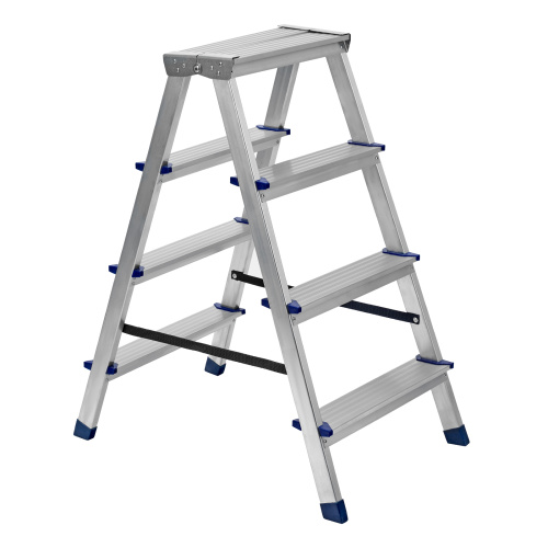 Стремянка двусторонняя 4 ступени, алюминиевая, Сибртех по ценам производителя в Краснодаре с доставкой по всей России