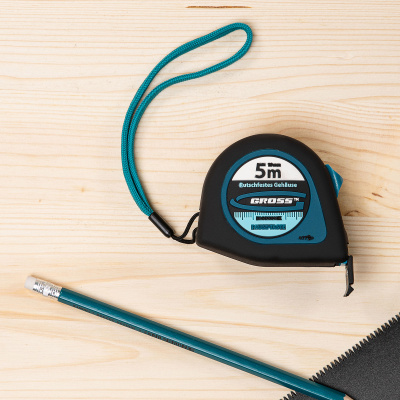 Рулетка "Ergonomisch",5 м x 19 мм,магнитный обрезиненный зацеп Gross по ценам производителя в Краснодаре с доставкой по всей России